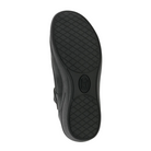 Bottom view of Women’s Drew Jillian casual shoe in black leather – featuring a durable rubber sole, patterned tread, and shock-absorbing outsole.