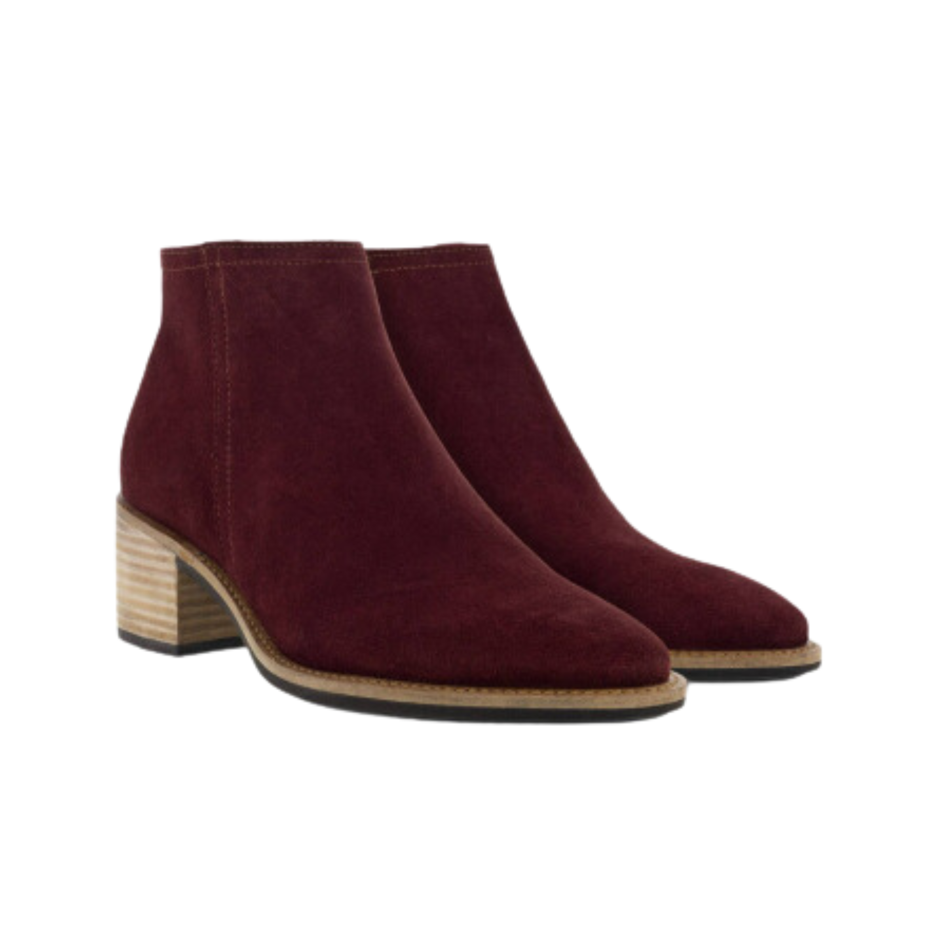 Women's Ecco Shape 35 Sartorelle casual bot with short heel in burgundy