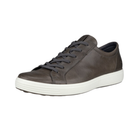 Men's Ecco Soft 7 City casual sneaker in grey and white