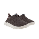 Side view of Women’s Ecco MX Q-Slip sneaker in shale – featuring premium leather upper with sleek design for versatile style, cushioned footbed for all-day comfort, and lightweight flexible sole for natural movement.