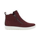 Side View of Women’s ECCO Soft 7 Zip Bootie in Andorra – featuring rich leather upper for timeless style, functional side zipper for easy on/off, and anatomical footbed for all-day comfort.