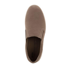 Top view of Men’s Ecco Street Lite Slip-On in taupe – featuring padded collar for added comfort, breathable lining to keep feet dry, and slip-on design for easy wear.
