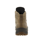 Back view of Men’s Ecco Track 25 boot in nutmeg brown – featuring padded heel collar for rearfoot cushioning and support, pull tab for easy on and off, and subtle branding details.
