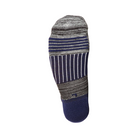 Back View of Unisex FitSok Q5 No-Show Sock in Charcoal – featuring Y-heel construction for secure fit, reinforced heel tab for added protection, and snug ankle grip to prevent slipping.