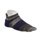 Side View of Unisex FitSok Q5 No-Show Sock in Charcoal – featuring moisture-wicking fabric for dry performance, targeted compression for support, and low-profile cut for minimal visibility in shoes.