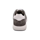 Back view of Men’s Heist Knit Lace to Toe in Grey – highlighting the padded heel collar and molded heel cup with subtle pull tab, offering structure and slip-on ease with a clean, low-profile finish.