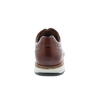 Back view of Men’s Scarsdale Plain-Toe Oxford in Cognac – highlighting the gently curved heel, padded collar for added comfort, and smooth leather finish that blends classic craftsmanship with modern styling.