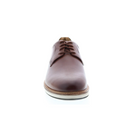 Front view of Men’s Scarsdale Plain-Toe Oxford in Cognac – showcasing a sleek, polished leather upper with clean plain-toe design, traditional lacing system, and subtle stitching for a refined, professional appearance.
