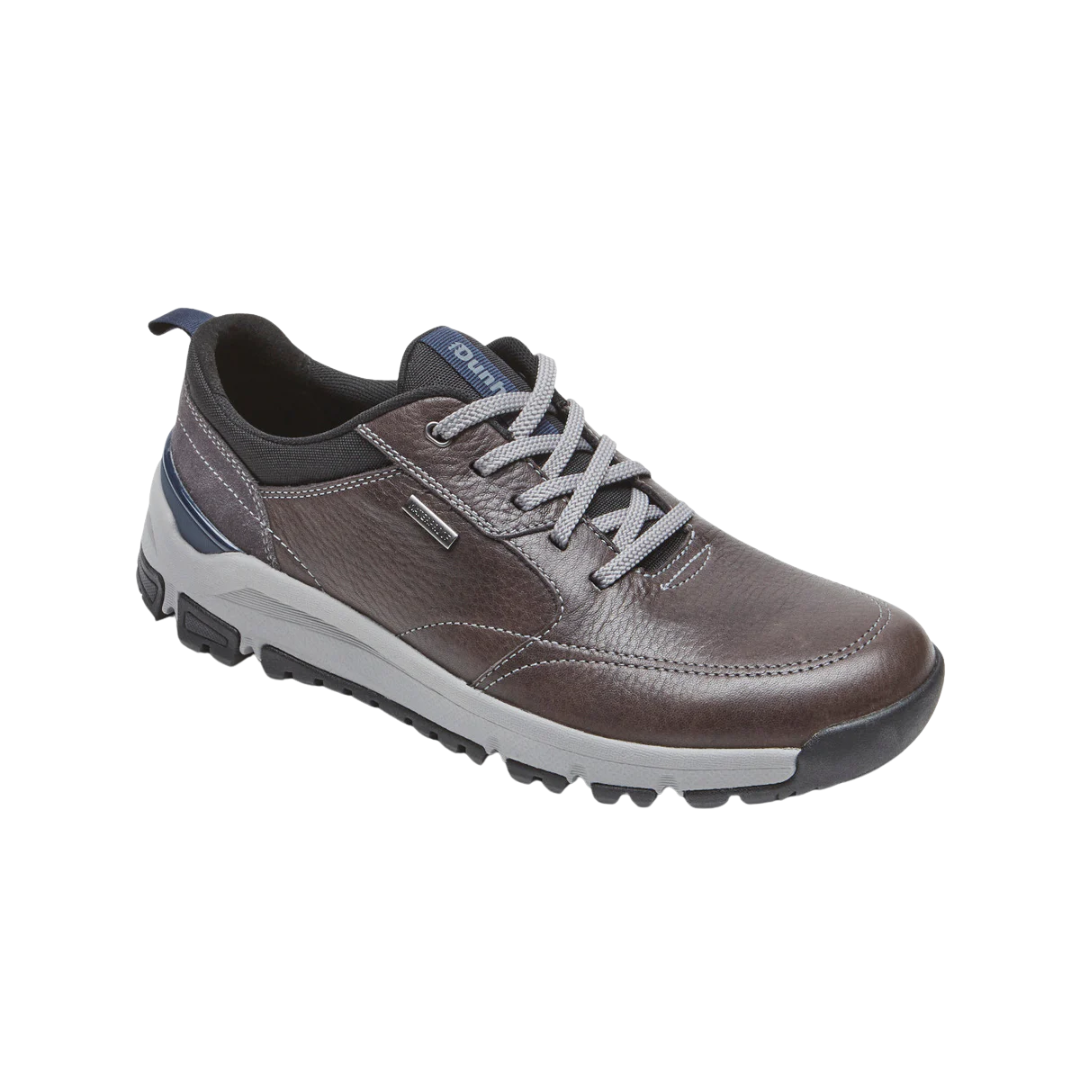 Side view of Men’s Glastonbury Ubal II walking shoe in steel grey – featuring a durable lace-up design, contrast stitching, and reinforced toe for added protection.