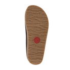 Bottom view of Haflinger Men's GZL Grizzly in Charcoal – featuring a textured rubber outsole for traction and durability, designed for indoor comfort and occasional outdoor use.