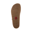 Bottom View of Women’s Haflinger Grizzly ZigZag slipper in gray – featuring a durable rubber outsole with traction tread for slip resistance and flexible sole construction.