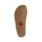 Bottom View of Women’s Haflinger Hanna slipper in earth – featuring a durable rubber outsole with traction pattern for slip resistance and flexible sole for easy movement.