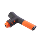 Angled View of Jawku Muscle Blaster Chrome in black and orange – featuring a cylindrical massage head, vertical control strip with LED indicators, and signature Jawku branding.