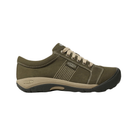 Men's Keen Austin Canvas shoe in dark green with tan