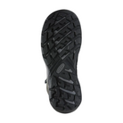 Bottom view of Women’s Circadia Mid Waterproof Boot in steel grey and cloud blue – featuring a rugged rubber outsole with multi-directional lugs for reliable traction on varied terrain, flex grooves for natural foot movement, and slip-resistant tread to enhance stability and prevent falls.