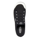 Top view of Women’s Elsa Lite sneaker in black and star white – featuring soft canvas lining for moisture control, traditional lace-up closure for a secure fit, and padded collar for added ankle comfort.