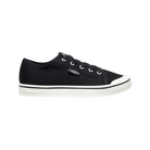 Side view of Women’s Elsa Lite sneaker in black and star white – featuring a lightweight canvas upper for breathable comfort, streamlined low-top design for everyday wear, and cushioned footbed for all-day support.