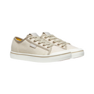 Side view of Women’s Elsa V Sneaker in natural canvas and star white – featuring a breathable canvas upper for lightweight comfort, vintage-inspired low-top design, and cushioned footbed for everyday wear.