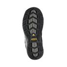 Bottom View of Women’s Keen Flint II Soft Toe Shoe in steel grey/paloma – featuring a slip-resistant rubber outsole with multi-directional traction lugs for grip on varied surfaces.