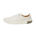 Side view of Women’s KNX Leather Sneaker in star white – featuring a premium full-grain leather upper for durability and sleek style, streamlined low-top silhouette, and cushioned footbed for all-day comfort.