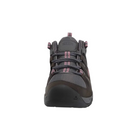 Side view of Women’s Steens Vent hiking shoe in magnet and nostalgia rose – featuring a breathable mesh upper with synthetic overlays for lightweight support, low-profile design for casual trail use, and cushioned midsole for all-day comfort.
