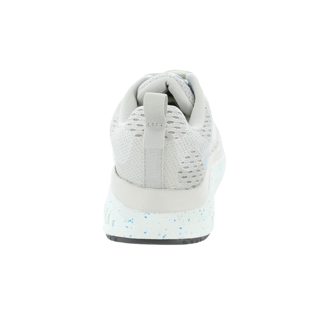 Back view of Keen Women's WK400 in Vapor/Azure Blue – featuring a supportive heel counter, heel pull-tab for easy on/off, and a stable heel design for smooth transitions and confident strides.