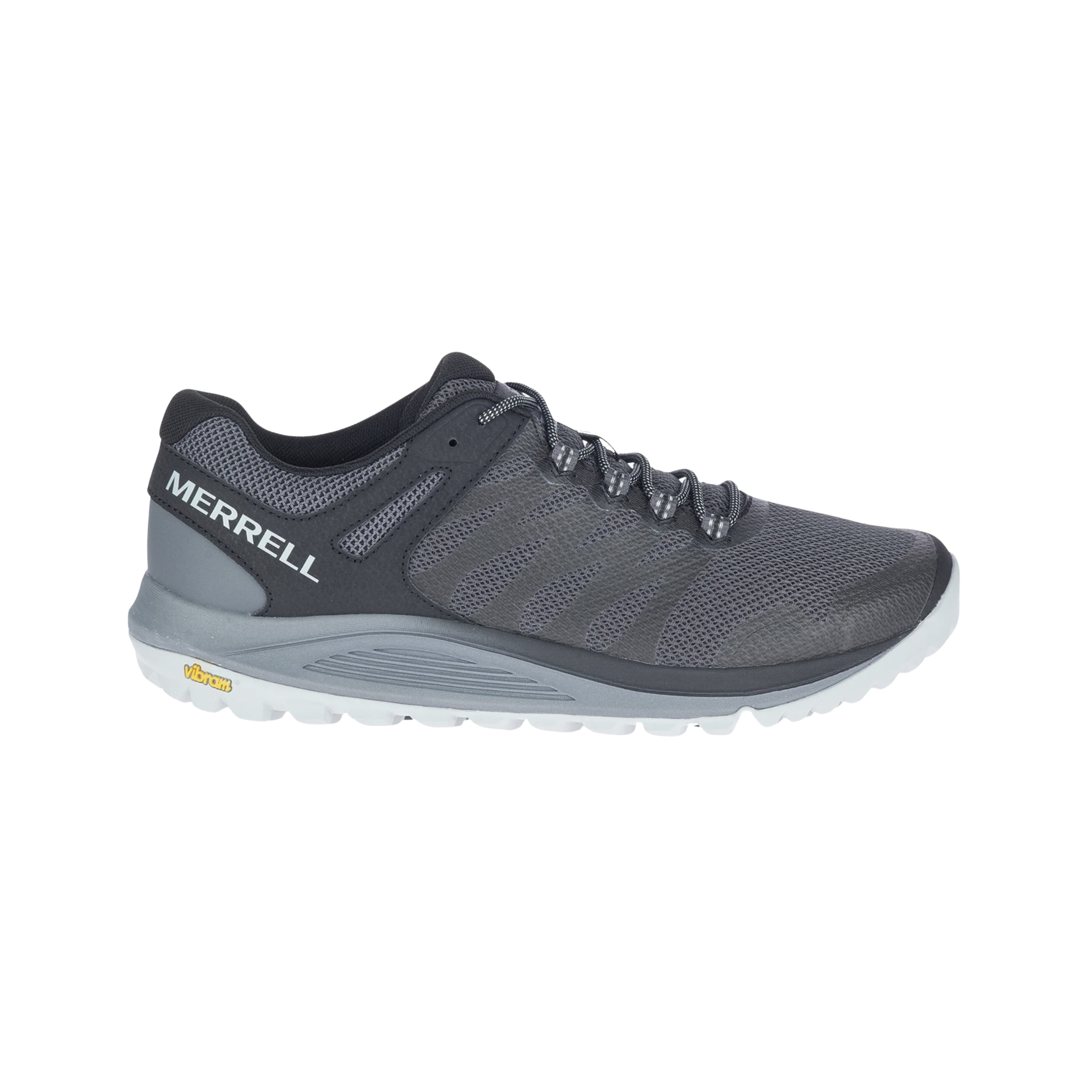 Men's Merrell Nova 2 athletic shoe in black mesh and grey