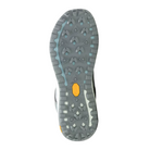 Back view of Women’s Merrell Antora 3 hiking shoe in highrise – featuring molded heel counter for rearfoot stability, pull tab for easy on and off, and reflective accents for enhanced low-light visibility.