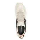 Top view of Men’s Merrell Embark Lace Sneaker in Moon/Clay – featuring a seamless knit upper, integrated tongue design, padded collar, and traditional lace-up closure for a snug, foot-hugging fit.