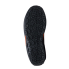 Bottom view of Men’s Merrell Jungle Moc in Gunsmoke – featuring a grippy rubber outsole with multi-directional lugs, heel air cushion for shock absorption, and textured tread for traction on various surfaces.