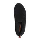 Top view of Women’s Merrell Jungle Moc in midnight – featuring padded collar for comfort, breathable lining to keep feet dry, and slip-on design for convenience.
