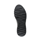 Bottom View of Women’s Naot Infinity sandal in midnight and foggy gray – featuring a slip-resistant rubber outsole, flexible tread, and a low wedge profile for stability.