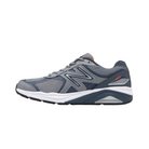 Side View of Women’s New Balance 1540v3 walking shoe in gunmetal with dragonfly – featuring ENCAP midsole cushioning for support, supportive overlays, and mesh panels for ventilation.