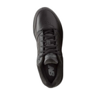 Top view of Women’s New Balance 928v3 walking shoe in Black – featuring a durable leather upper, cushioned midsole for shock absorption, and breathable lining for all-day comfort.