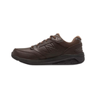 Side View of Men’s New Balance 928v3 walking shoe in brown – featuring full-grain leather upper, ROLLBAR motion control technology for enhanced stability, and ABZORB cushioning for superior shock absorption.