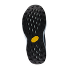 Bottom view of Women’s New Balance Fresh Foam X Hierro v8 in Grey Matter/Quarry Blue/Copper – featuring a Vibram® EcoStep Natural rubber outsole with multi-directional lugs for enhanced grip on varied terrains.