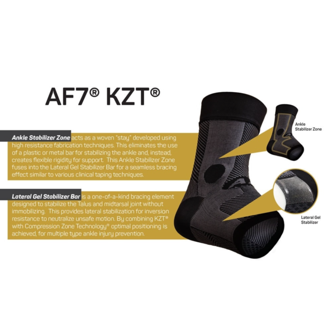 Side View of OS1st AF7 Ankle Sleeve – featuring targeted graduated compression for ankle support, breathable moisture-wicking fabric, and seamless design for comfortable all-day wear.

