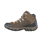 Side View of Men’s Oboz Bridger Mid Waterproof Hiking Boot in Sudan – featuring a mid-height silhouette for ankle protection, reinforced toe cap for trail durability, and cushioned EVA midsole for shock absorption and all-day comfort.
