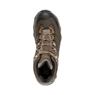Top View of Men’s Oboz Bridger Mid Waterproof Hiking Boot in Sudan – featuring a premium nubuck leather upper, waterproof and breathable B-Dry membrane, and contoured O Fit insole for comfort and foot support.