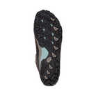 Bottom View of Women’s Oboz Sapphire Mid Waterproof Hiking Boot in Java – featuring a durable Swiftcurrent rubber outsole with deep multi-directional lugs for superior traction, a supportive midfoot shank, and enhanced grip on wet or rocky terrain.