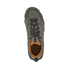 Top View of Men’s Oboz Sawtooth X Low Hiking Shoe in Hazy Gray – featuring a breathable mesh and nubuck leather upper, secure lace-up closure with reinforced eyelets, and ergonomic O Fit insole for custom comfort and trail-ready support.