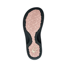 Bottom View of Women’s Olukai Ohana flip-flop sandal in petal pink and black – featuring a durable rubber outsole, coral reef-inspired tread design, and slip-resistant traction for versatile wear.