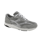 Side view of Women’s SAS Tour Mesh sneaker in plata mix – featuring a breathable mesh and leather upper, removable contoured footbed for arch and pressure point support, and a shock-absorbing outsole for long-lasting walking comfort.