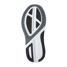 Bottom view of Women’s Saucony Echelon 9 in Black/White – featuring a durable rubber outsole with segmented tread for grip and flexibility, reinforced high-wear zones, and a wide, stable base for smooth strides.