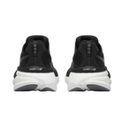 Back view of Men’s Saucony Hurricane 24 in Black/Carbon – featuring a molded heel counter for enhanced rearfoot support, cushioned heel collar, and reflective carbon detailing for visibility and structure.
