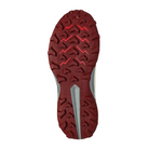 Bottom view of Women’s Saucony Peregrine 13 in Glow/Sundown – featuring a grippy PWRTRAC rubber outsole with deep, directional lugs, high-traction zones at the heel and toe, and lightweight design for confident footing on varied surfaces.