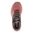 Top view of Women’s Saucony Ride 16 in Soot/Basalt – featuring a lightweight, structured mesh upper with strategic ventilation, padded tongue and collar, and subtle branding in basalt grey for a clean, everyday trainer aesthetic.