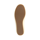 Bottom View of Women’s Taos Star Sneaker in Khaki Washed Canvas – featuring a durable rubber outsole with slip-resistant tread, flexible construction for natural movement, and lightweight cushioning for all-day wear.

