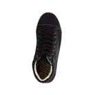 Top View of Women's Taos Startup in Black – Featuring a sleek, black leather upper with a minimalist, modern design, perfect for everyday wear.