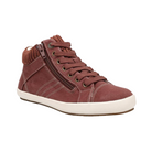 Side View of Women’s Taos Startup Shoe in Cappuccino – featuring a sleek casual silhouette, soft leather upper with reinforced panels, and supportive midsole for enhanced comfort during daily activities.